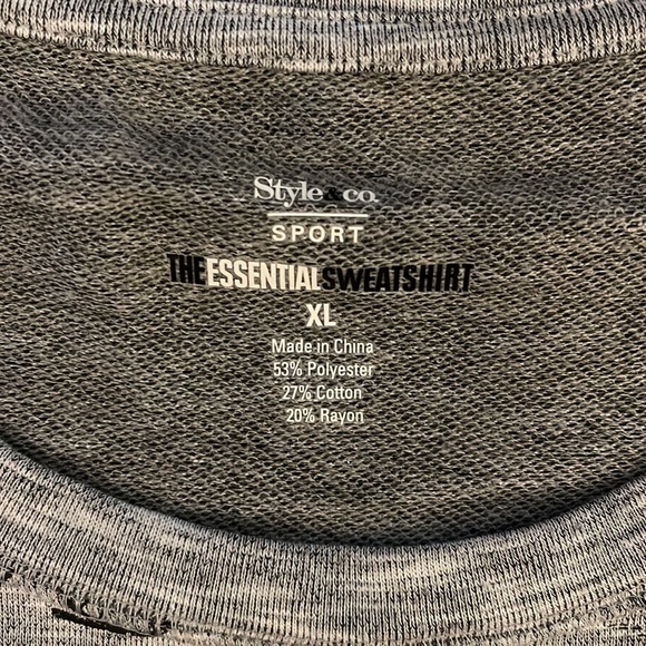 Style & Co Sweatshirt Tee - Picture 2 of 2
